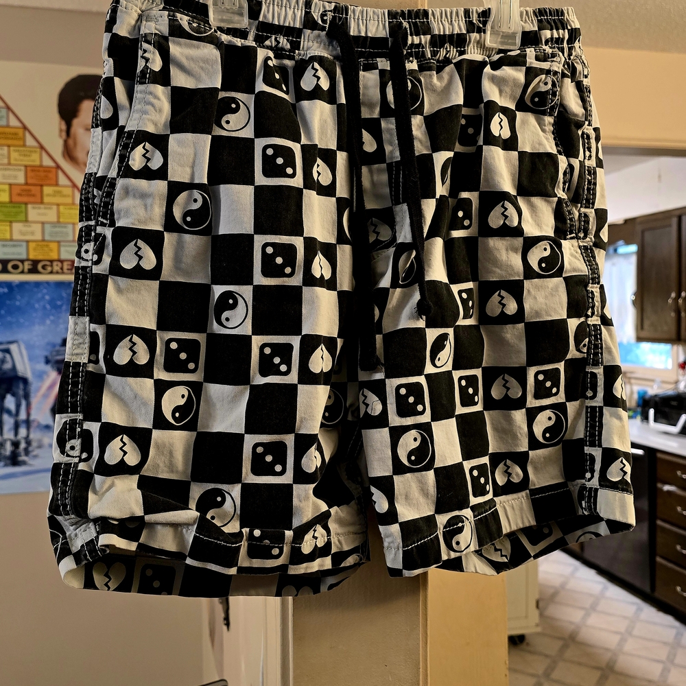 Forever 21 Black & White Checkered Men's Shorts